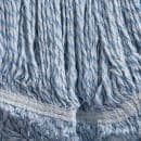 Carlisle Medium Finishing Mop Head - 4 Ply Rayon/Cotton, Blue/White (369670B14) thumbnail 3