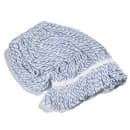 Carlisle Medium Finishing Mop Head - 4 Ply Rayon/Cotton, Blue/White (369670B14) thumbnail 6