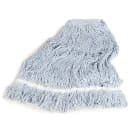 Carlisle Large Finishing Mop Head - 4 Ply Rayon/Cotton, Blue/White (369674B14) thumbnail 6