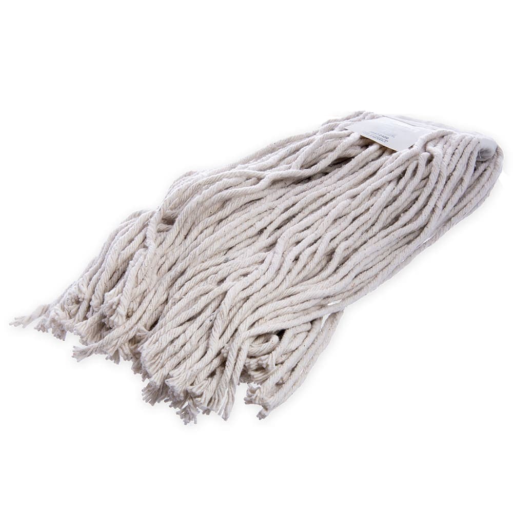 Carlisle Wet Mop Head - #24, Cut End, 8 Ply Natural Cotton Yarn, White (36972400)