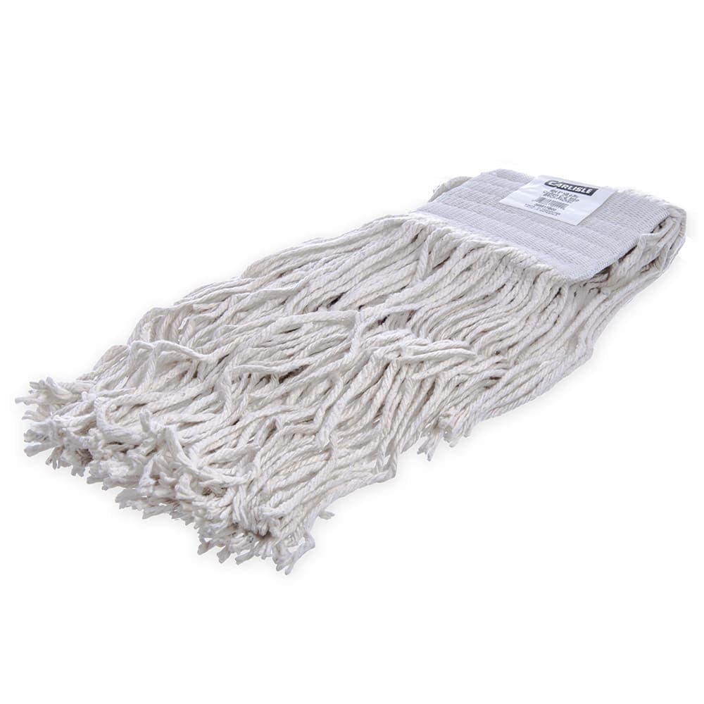 Carlisle Wet Mop Head - #24, Cut End, 4 Ply Cotton Yarn, White (369817B00)