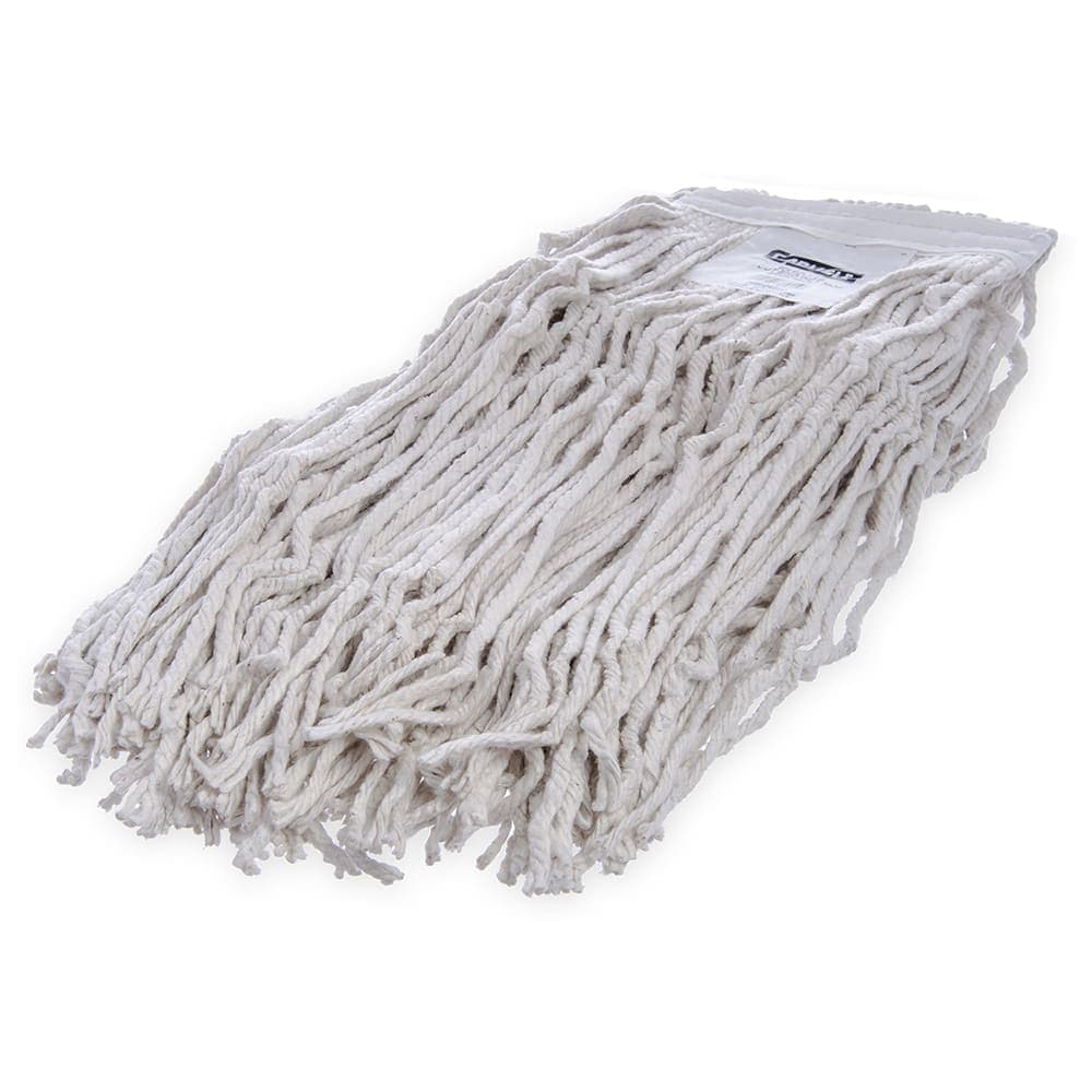 Carlisle Wet Mop Head - #24, Cut End, 4 Ply Natural Cotton Yarn, White (369824B00)