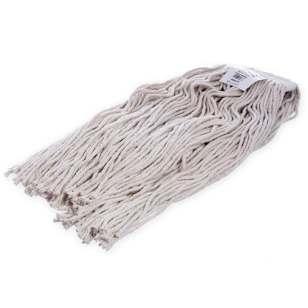 Carlisle Wet Mop Head - #32, Cut End, 4 Ply Natural Cotton Yarn, White (36983200)