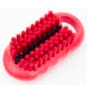 Carlisle 2 1/2" Hand & Nail Brush - Polyester, Red (40020EC05) thumbnail 3