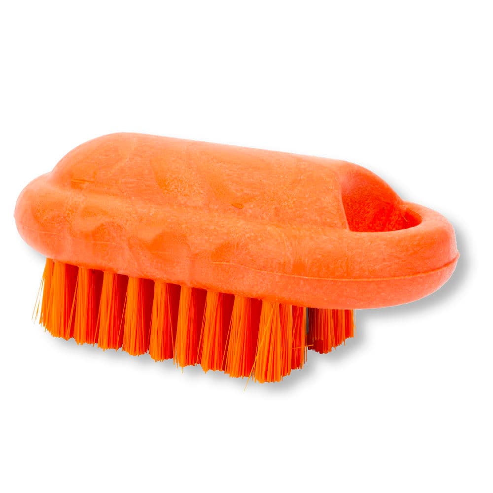 Carlisle 2 1/2" Hand & Nail Brush - Polyester, Orange (40020EC24)