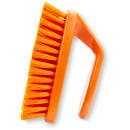 Carlisle 6" Bake Pan Lip Brush - Poly/Plastic, Orange (40024EC24) thumbnail 2