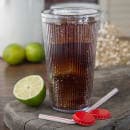 Carlisle 16 oz Clear Ribbed Plastic Tumbler (401607) thumbnail 4