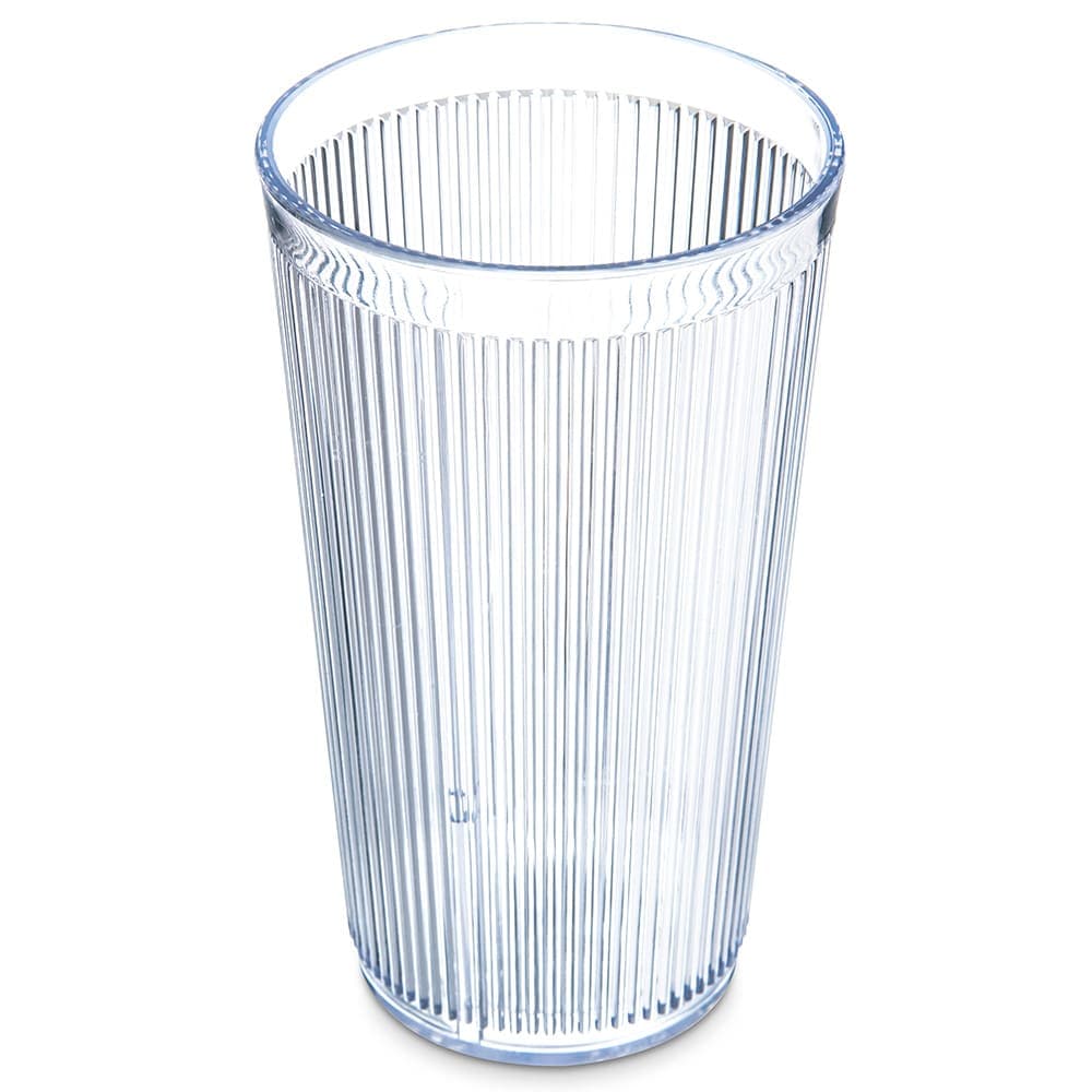 Carlisle 20 oz Clear Ribbed Plastic Tumbler (402007)