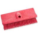 Carlisle 10" Floor Scrub Brush w/ Red Polyester Bristles (40423EC05) thumbnail 2