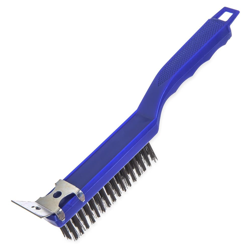 Carlisle 11 1/2" Scratch Brush - End-Scraper, Carbon Steel/Plastic (4067100)