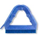 Carlisle 9" Triangular Tile & Grout Brush - Poly/Plastic, Blue (41323EC14) thumbnail 2