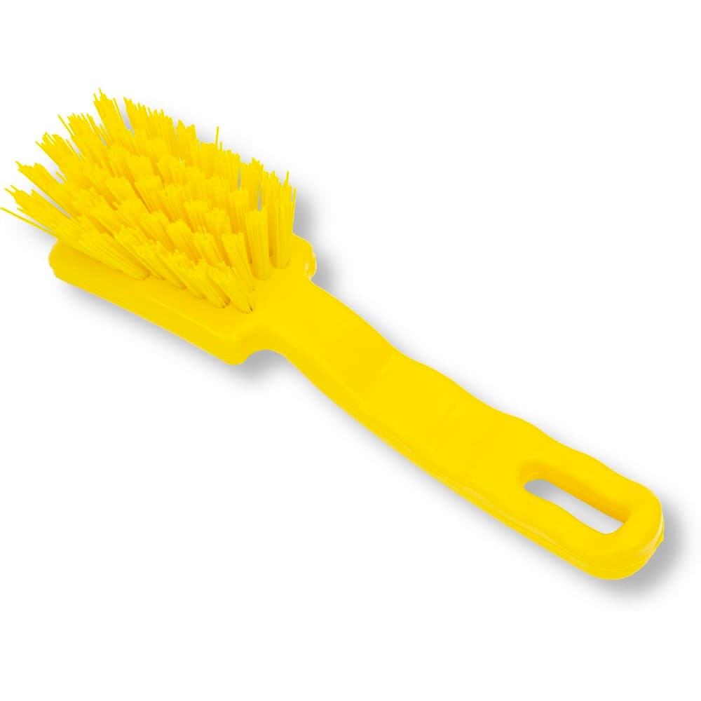 Carlisle 7" Detail Brush - Polyester Bristles, Yellow (41395EC04)