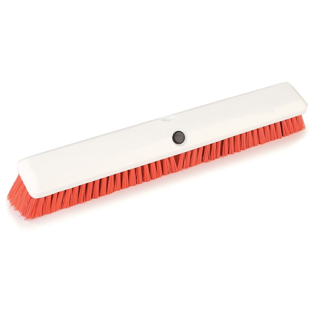 Carlisle 18" Push Broom Head w/ Synthetic Bristles, Orange (4189024)