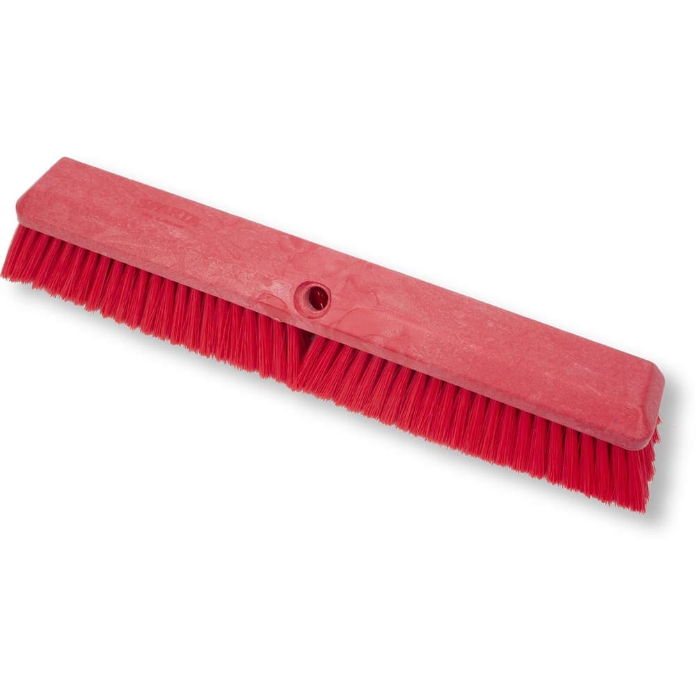 Carlisle 18" Push Broom Head w/ Fine/Medium Bristles, Red (41890EC05)