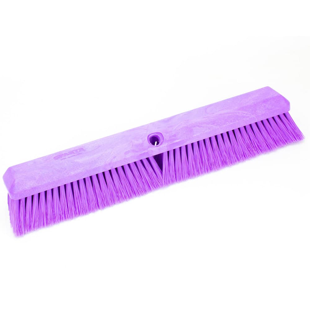 Carlisle 18" Push Broom Head w/ Fine/Medium Bristles, Purple (41890EC68)