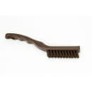 Carlisle 9" Detail Brush - Polyester Bristles, Brown (42022EC01) thumbnail 2