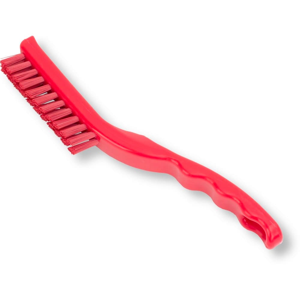 Carlisle 9" Detail Brush - Polyester Bristles, Red (42022EC05)