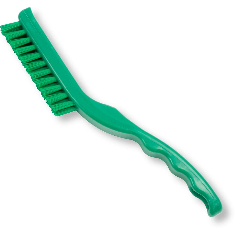 Carlisle 9" Detail Brush - Polyester Bristles, Green (42022EC09)