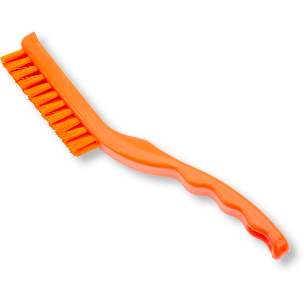 Carlisle 9" Detail Brush - Polyester Bristles, Orange (42022EC24)