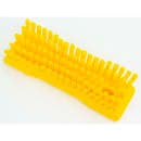 Carlisle 8" Comfort Grip Hand Scrub - Polyester Bristles, Yellow (42024EC04) thumbnail 3