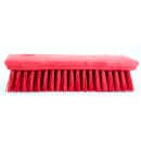 Carlisle 8" Comfort Grip Hand Scrub - Polyester Bristles, Red (42024EC05) thumbnail 2
