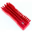 Carlisle 8" Comfort Grip Hand Scrub - Polyester Bristles, Red (42024EC05) thumbnail 3