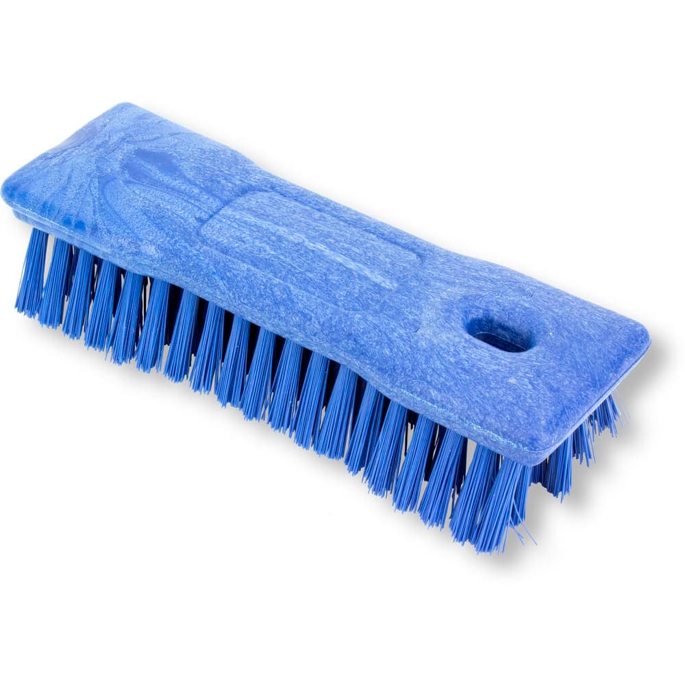 Carlisle 8" Comfort Grip Hand Scrub - Polyester Bristles, Blue (42024EC14)