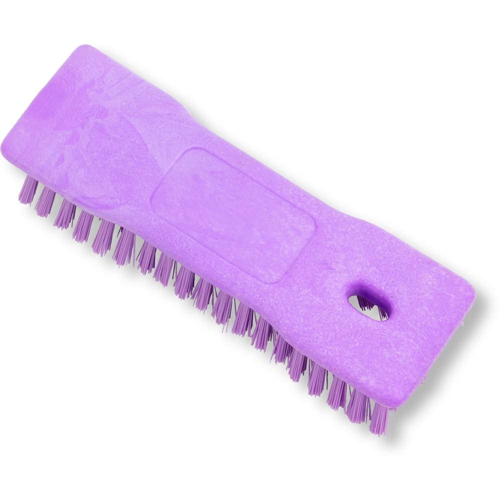 Carlisle 8" Comfort Grip Hand Scrub - Polyester Bristles, Purple (42024EC68)