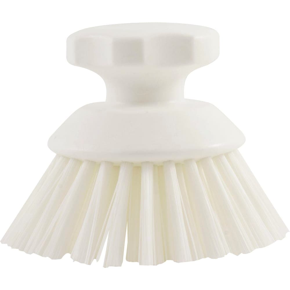 Carlisle 5" Round Scrub Brush - Polyester Bristles, White (42395EC02)
