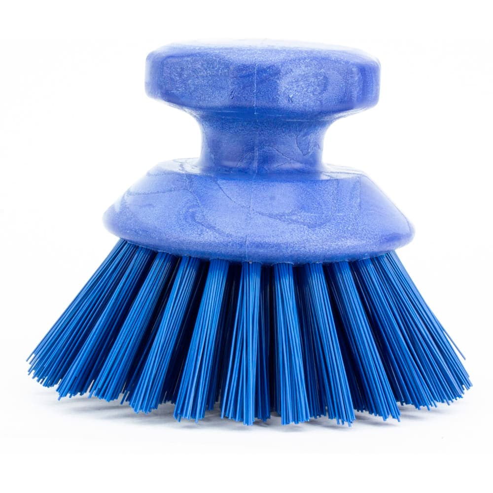 Carlisle 5" Round Scrub Brush - Polyester Bristles, Blue (42395EC14)