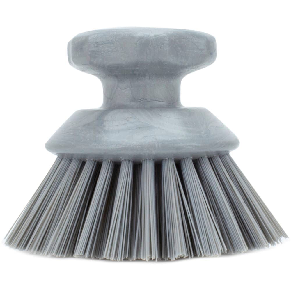 Carlisle 5" Round Scrub Brush - Polyester Bristles, Gray (42395EC23)