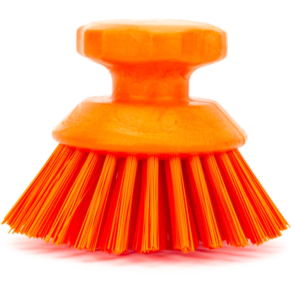 Carlisle 5" Round Scrub Brush - Polyester Bristles, Orange (42395EC24)