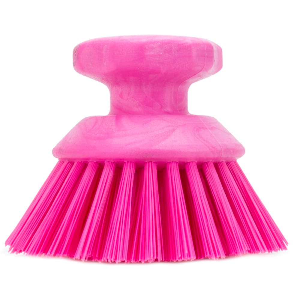 Carlisle 5" Round Scrub Brush - Polyester Bristles, Pink (42395EC26)