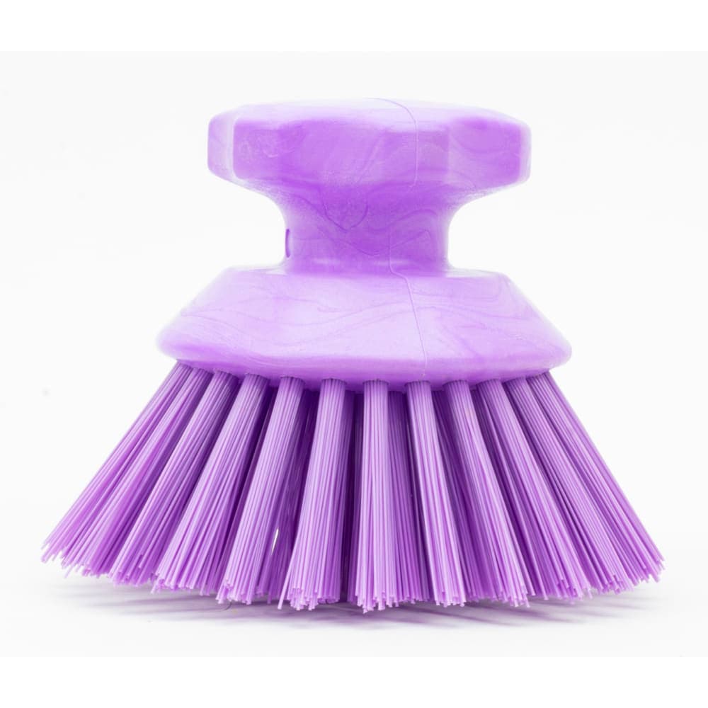 Carlisle 5" Round Scrub Brush - Polyester Bristles, Purple (42395EC68)