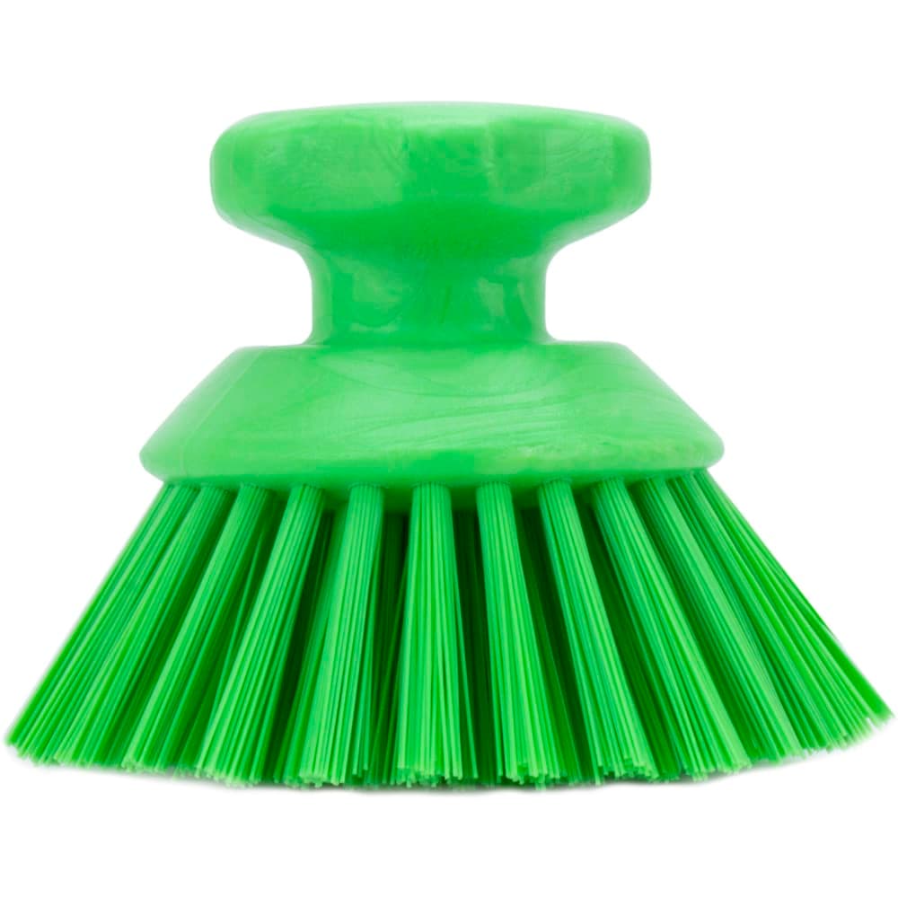Carlisle 5" Round Scrub Brush - Polyester Bristles, Lime (42395EC75)