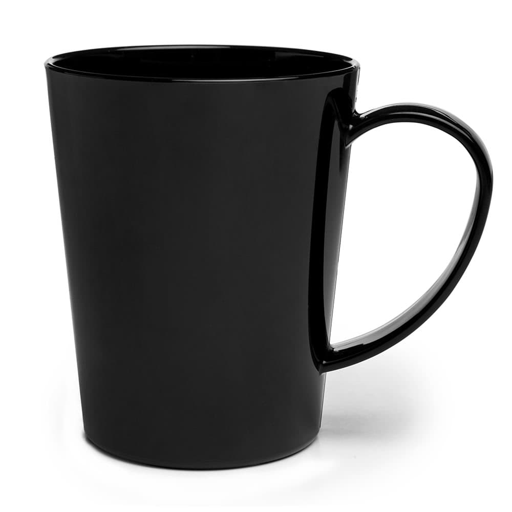 Carlisle 12 oz Nestable Mug, Easy Grip Handle - Black (4306803)