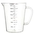 Carlisle 64 oz Oval Measuring Cup w/ Pour Spout & C-Handle, Polycarbonate, Clear (4314407) thumbnail 2