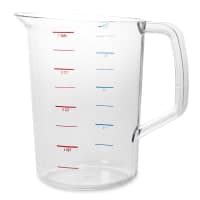 Carlisle 128 oz Oval Measuring Cup w/ Pour Spout & C-Handle, Polycarbonate, Clear (4314507) thumbnail 7