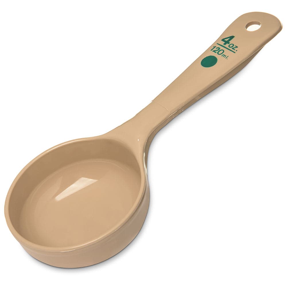 Carlisle 4 oz Solid Portion Server w/ Short Handle, Polycarbonate, Beige (432806)
