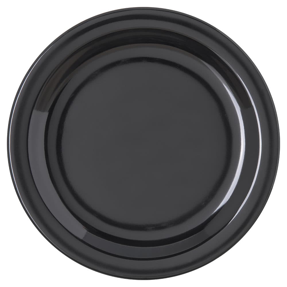 Carlisle 7 1/4" Round Melamine Salad Plate, Black (4350303)