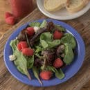 Carlisle 7 1/4" Round Melamine Salad Plate, Ocean Blue (4350314) thumbnail 5