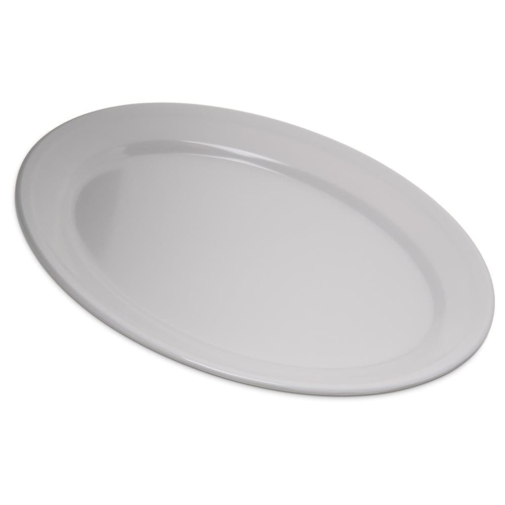 Carlisle 12"  x 8-1/2" Oval Dallas Ware Platter - Melamine, White (4356002)
