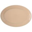Carlisle 12" x 8-1/2" Oval Dallas Ware Platter - Melamine, Tan (4356025) thumbnail 2