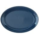 Carlisle 12"  x 8 1/2" Oval Dallas Ware Platter - Melamine, Cafe Blue (4356035) thumbnail 2