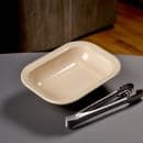 Carlisle 32 1/10 oz Rectangular Melamine Serving Bowl, Tan (4374525) thumbnail 2