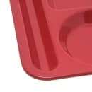 Carlisle Melamine Rectangular Tray w/ (6) Compartments, 14" x 10", Red (4398005) thumbnail 4
