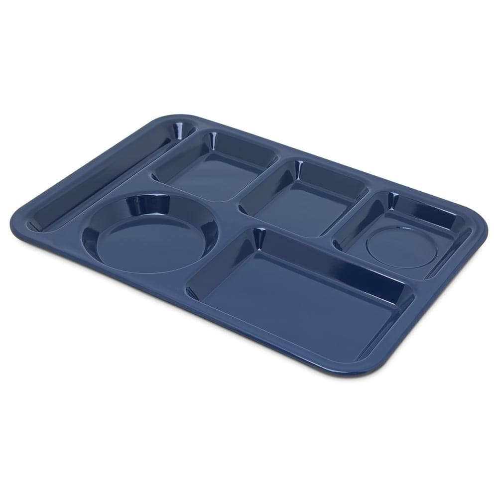 Carlisle Melamine Rectangular Tray w/ (6) Compartments, 14" x 10", Dark Blue (4398050)