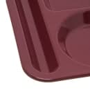Carlisle Melamine Rectangular Tray w/ (6) Compartments, 14" x 10", Dark Cranberry (4398085) thumbnail 4