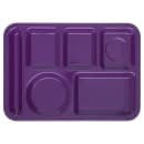Carlisle Melamine Rectangular Tray w/ (6) Compartments, 14" x 10", Purple (4398087) thumbnail 2