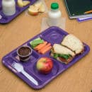 Carlisle Melamine Rectangular Tray w/ (6) Compartments, 14" x 10", Purple (4398087) thumbnail 5
